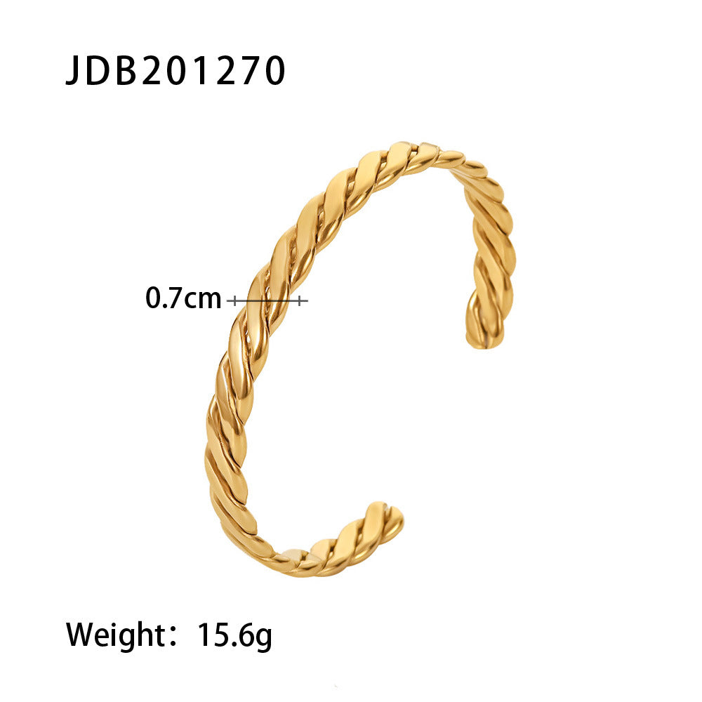 Rope Shape Adjustable Bangle Bracelet