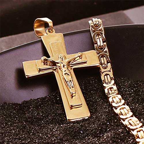 Men's Golden Cross Necklace