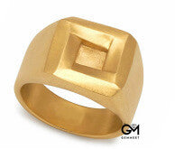 Personality Square Simple Style Retro Men's Ring