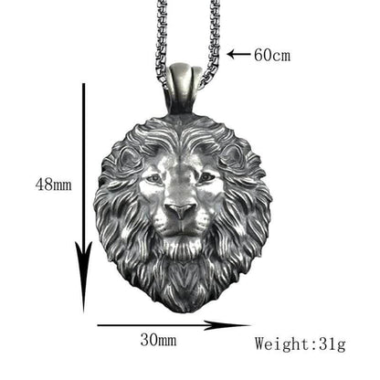 Men's Hip Hop Lion Head Necklace