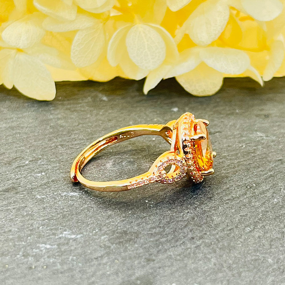 Faxul Morganite and Zircon Ring