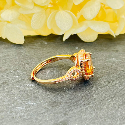 Faxul Morganite and Zircon Ring