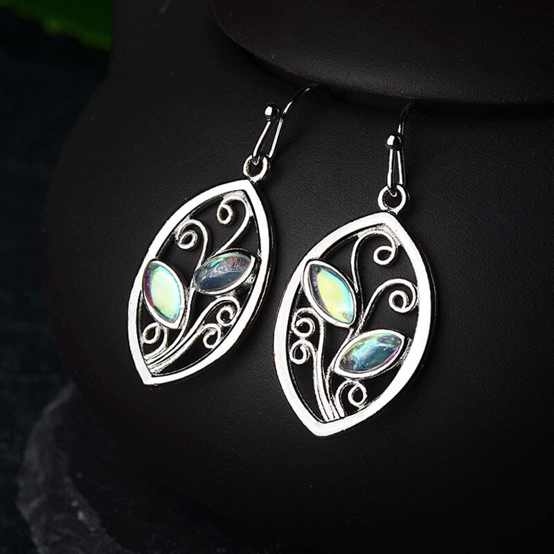 Hollow Leaf Shape Dangle Earrings