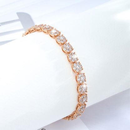 Luxurious Micro-paved Zircon Alloy Bracelet