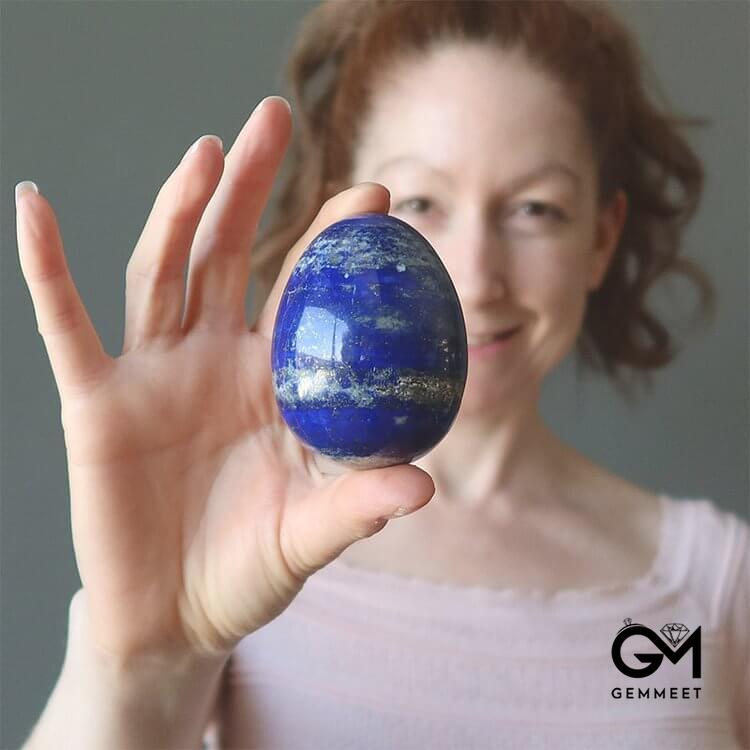 Easter Lapis Lazuli Meditation Vision Crystal Egg