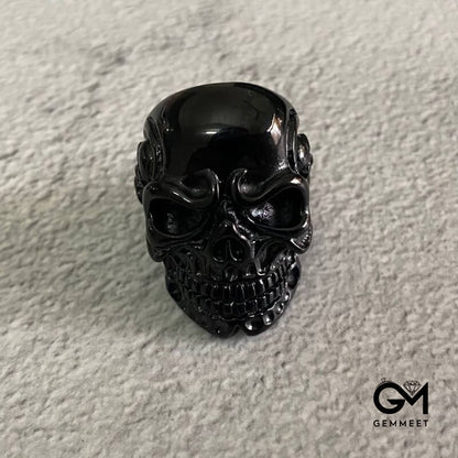 Retro Spartan Warrior Helmet Mask Skull Ring