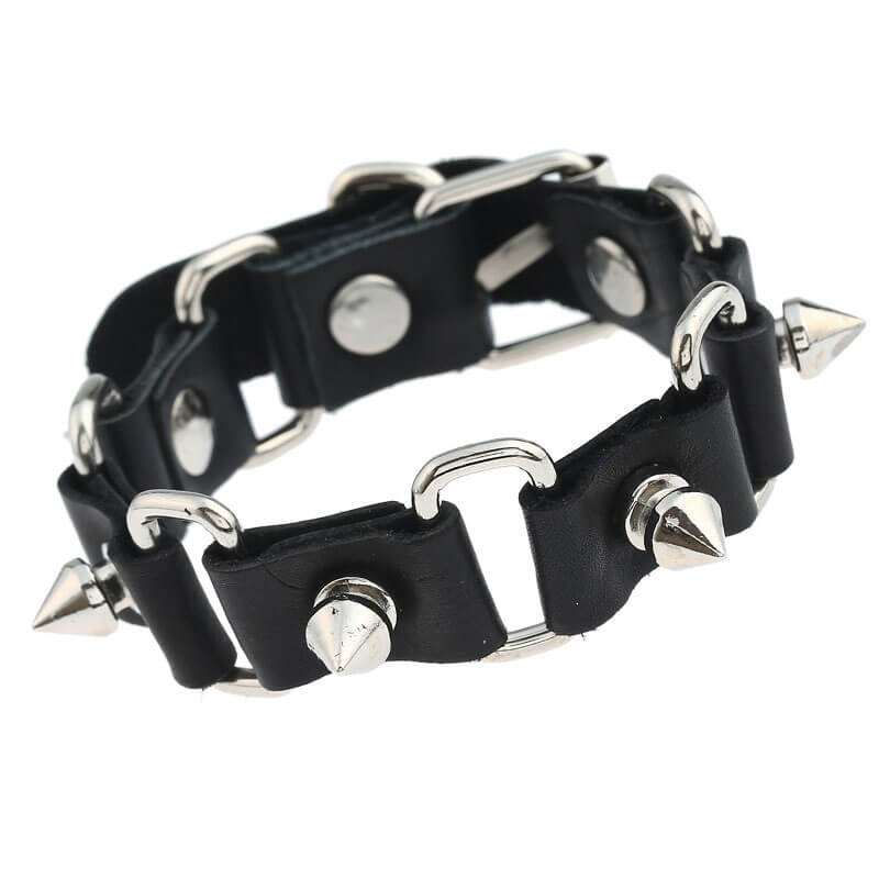 New Leather Bracelet Punk Personality Accessories Trend Men's Motorcycle Leather Bracelet