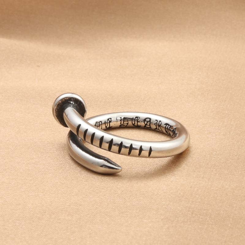 Personalized Nail Retro Trendy Men's Ring