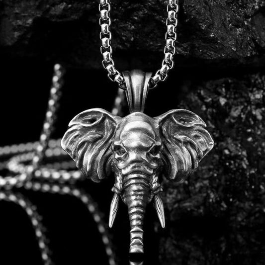 Vintage New Street Hip Hop Elephant Animal Necklace