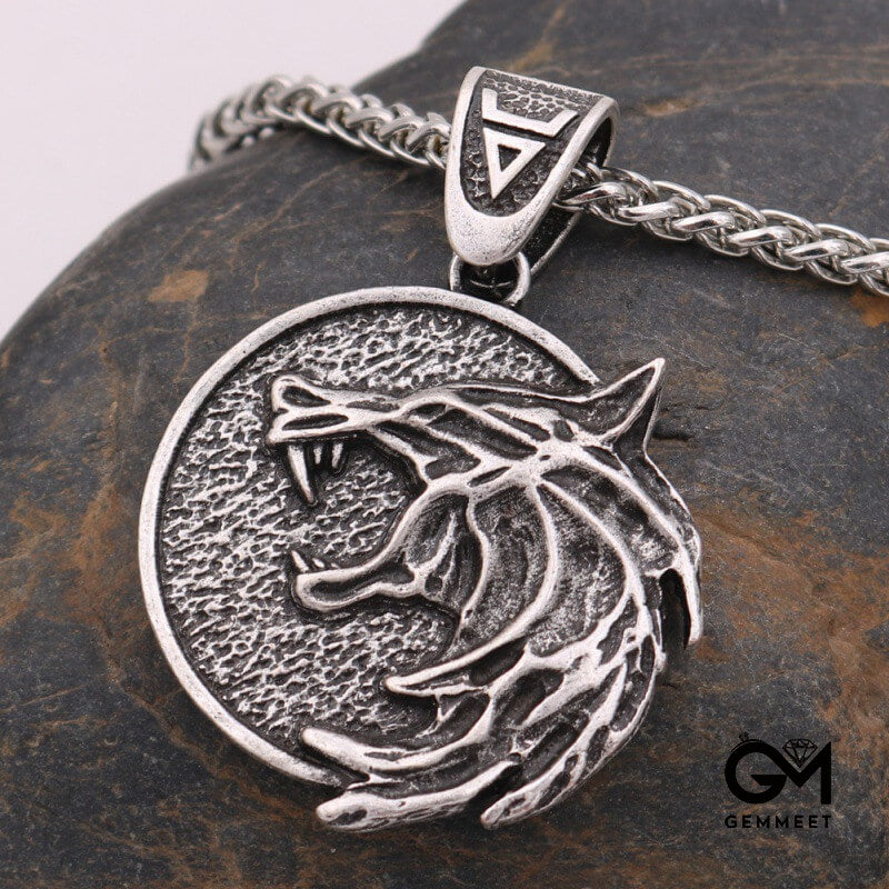 Wolf Head Devil Pendant Necklace