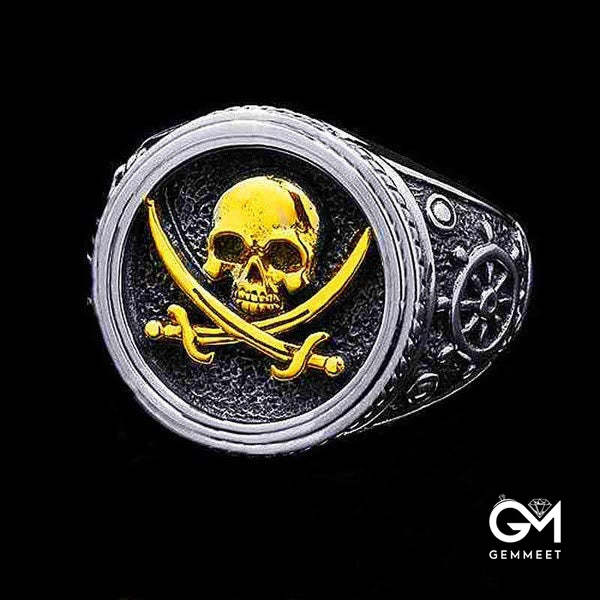 Pirate Skull Signet Ring