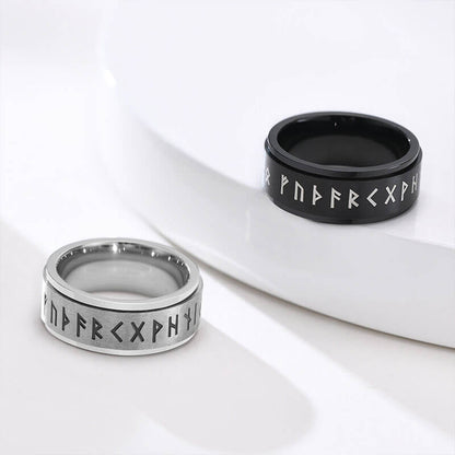 Minimalism Viking Symbol Rotatable Ring