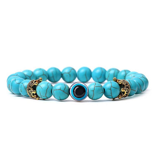 Turquoise With Evil Eye Protection Bracelet