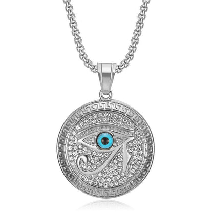 Hip Hop Jewelry Electroplated Zirconia Eye of Horus Pendant