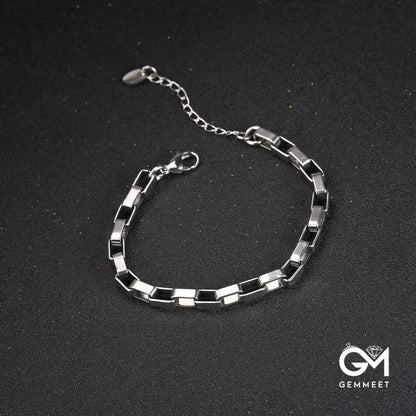 Titanium Steel Hip Hop Geometric Four-color Bracelet