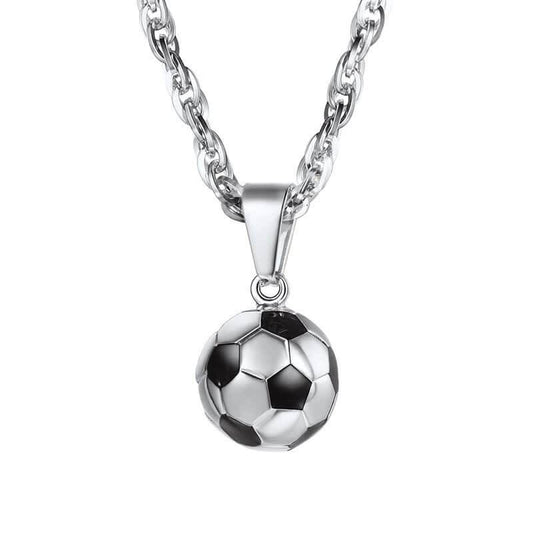 3D Soccer Football Charm Necklace