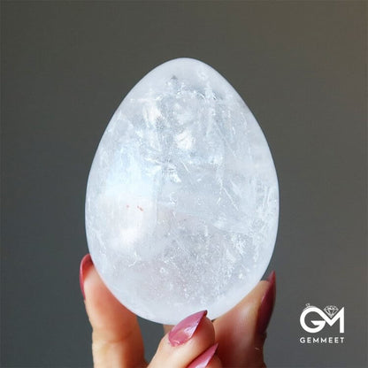 Easter Clear Quartz Miracle of Life Crystal Egg