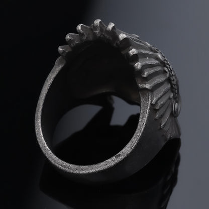 Skull Personality Man Made Old Stainless Steel Ring