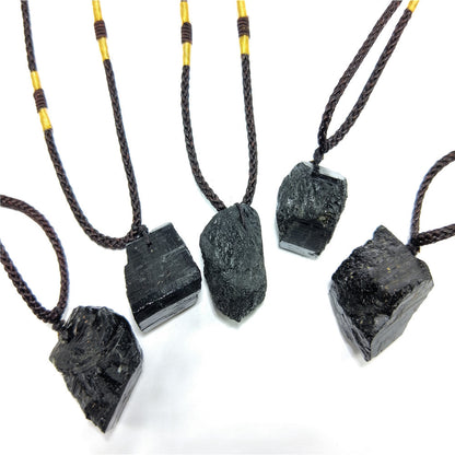 Natural Tourmaline Stone Protection Necklace