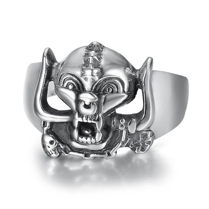 Stainless Steel Ring for Men with Little Skull