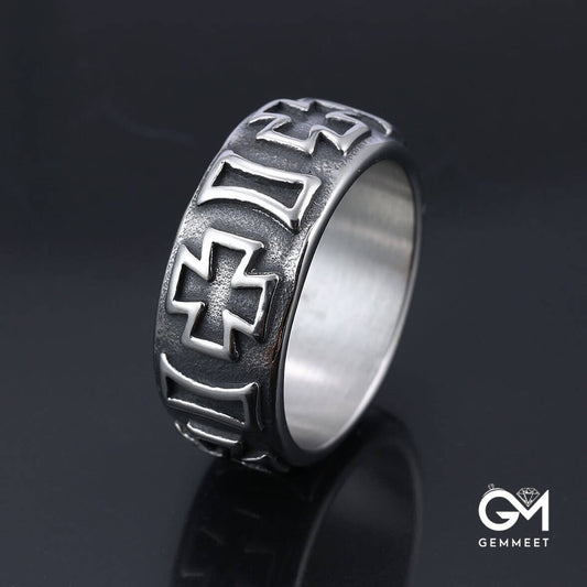 Retro Personality Cross Ring