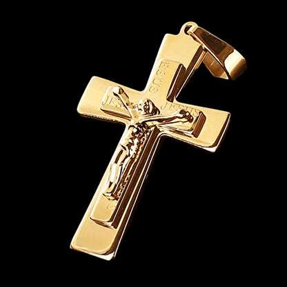 Men's Golden Cross Necklace