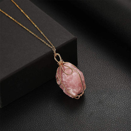 Natural Crystal Stone Gemstone Necklace