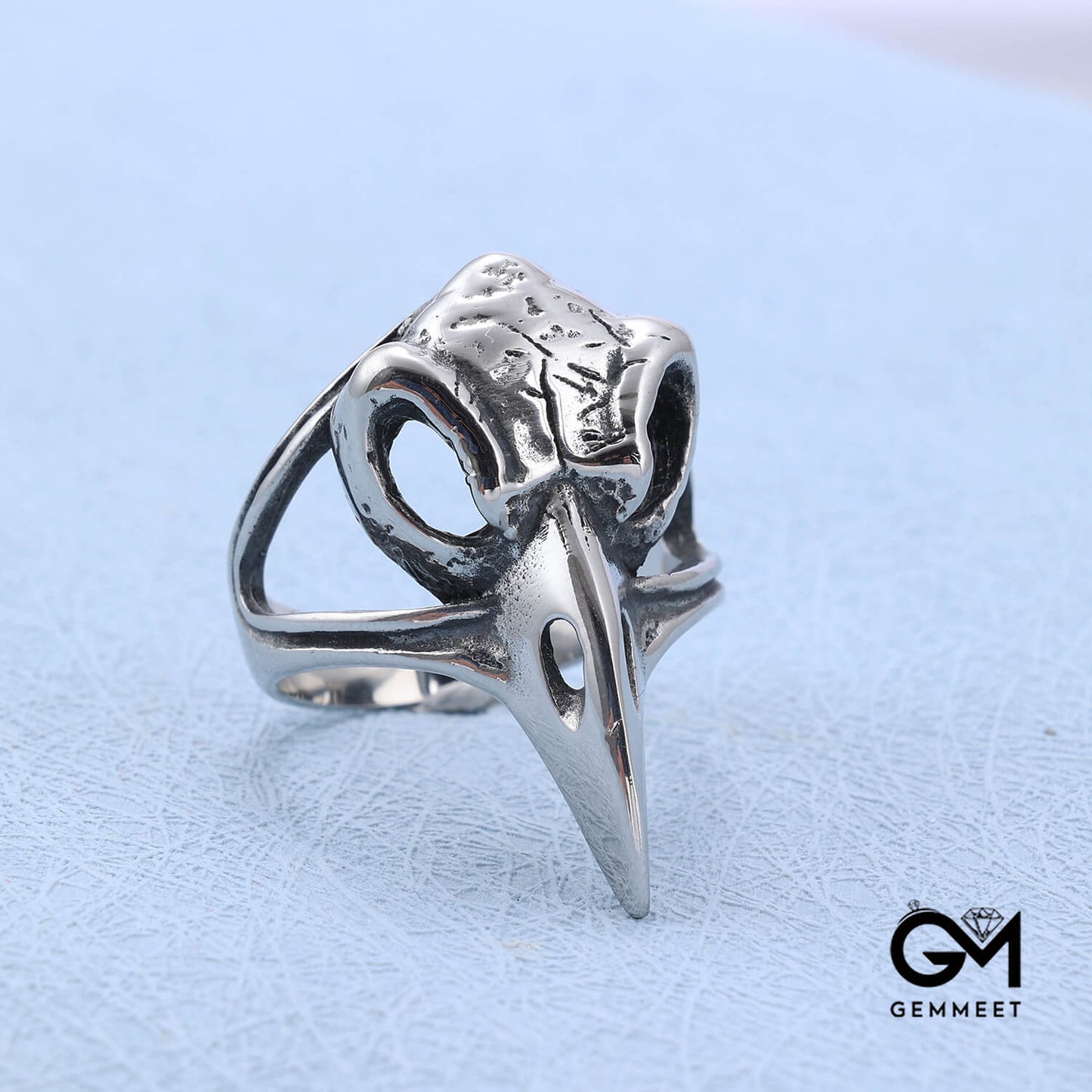 Viking Myth Raven Skull Titanium Steel Ring