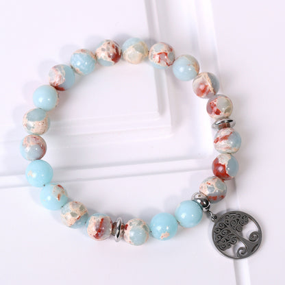 Life of Tree Symbol Amazonite Bead Bracelet