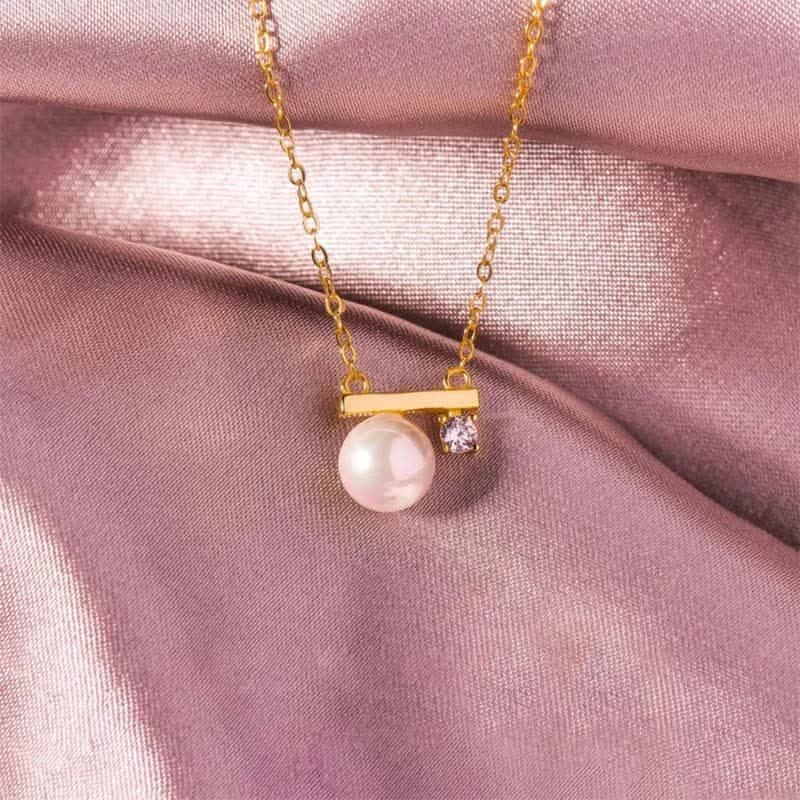 Life is 90% How You React it Pearl Balance Necklace