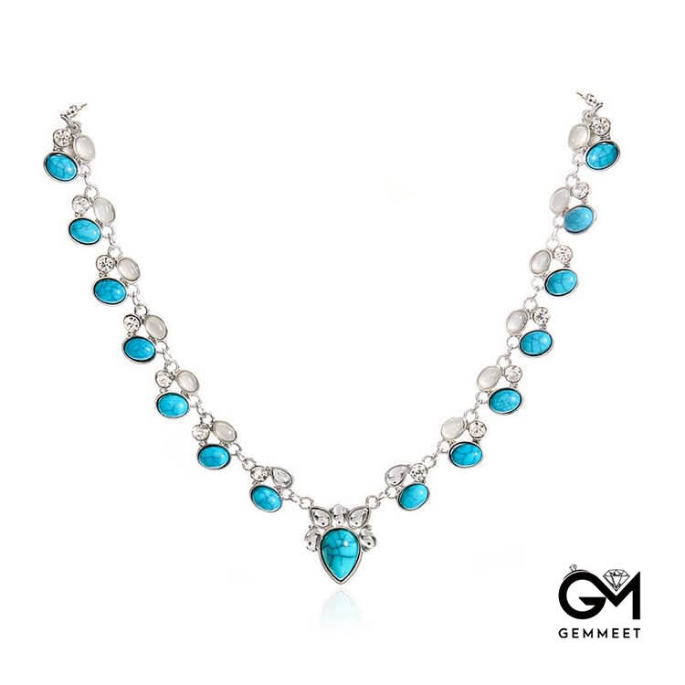 Fashionable Bohemia Turquoise Necklace