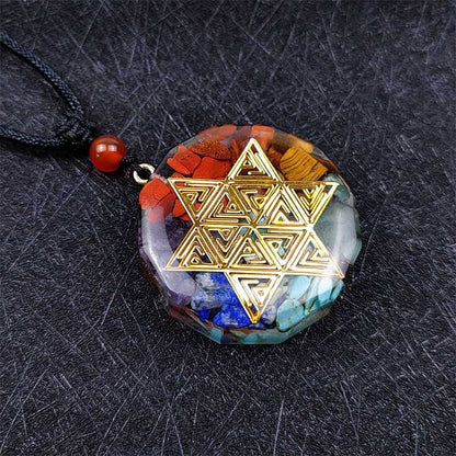 Chakra Hexagram Symbol Yoga Necklace