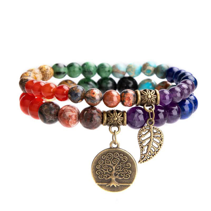 Natural Chakra Tree Of Life Bracelet