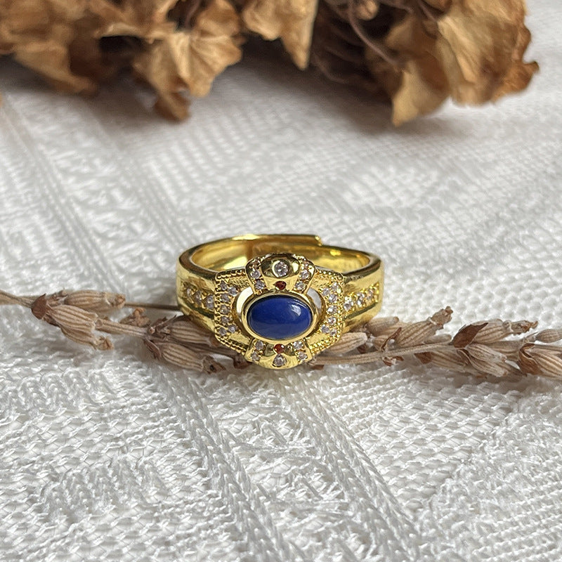 Retro Palace Blue Stone Ring