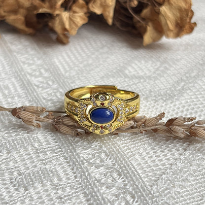 Retro Palace Blue Stone Ring