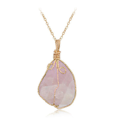 Natural Crystal Stone Gemstone Necklace