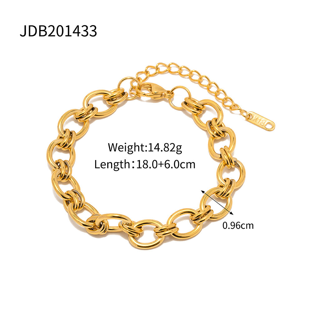 Double Link Iron Chain Bracelet