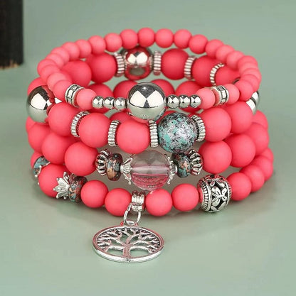 Bohemia Tree Of Life Beaded Bracelet Set