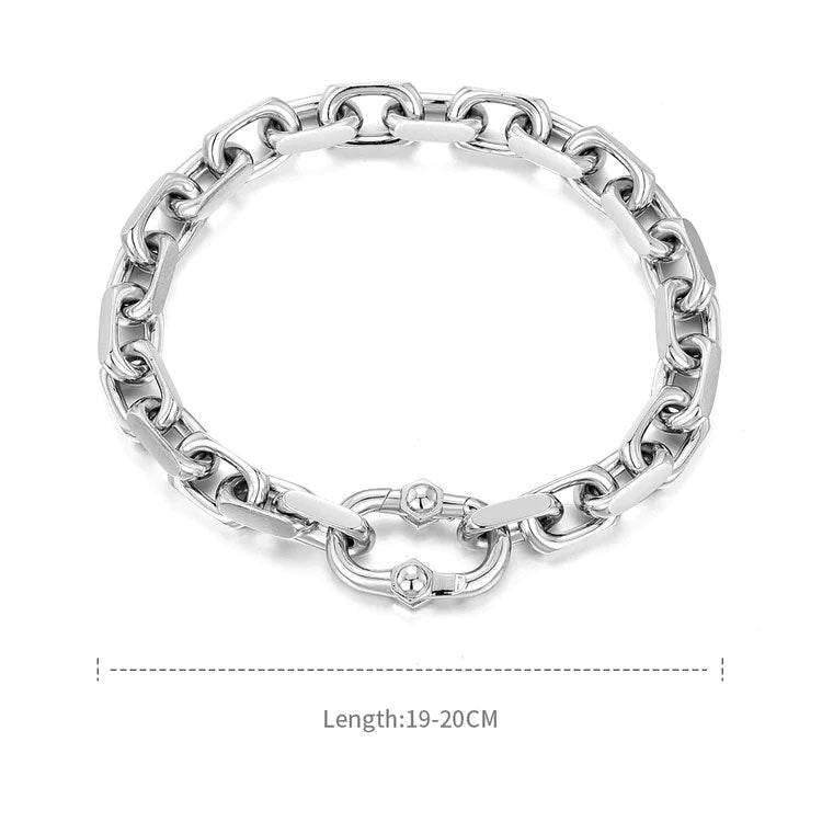 Hip Hop Light Luxury Sterling Silver Bracelets