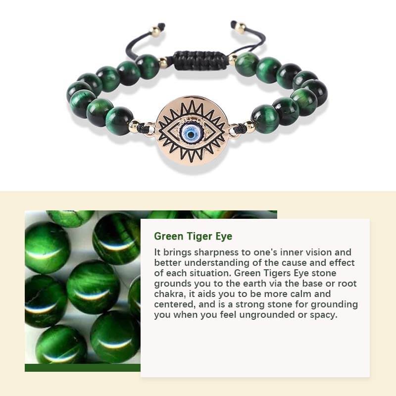 Fee Now: Tiger Eye Evil Eye Protection Bracelet