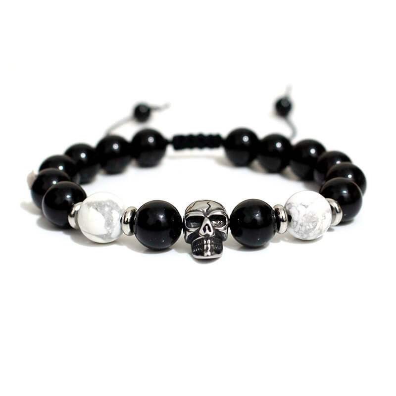 Skull Bracelet Tiger Eye Bracelet Punk Ghost Bracelet