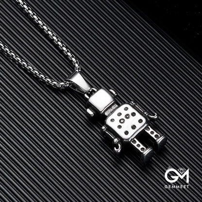 Stainless Steel Hip Hop Flame Pendant Necklace