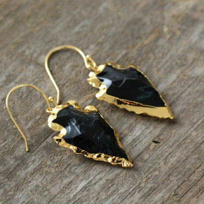 Pink Crystal Obsidian Earrings