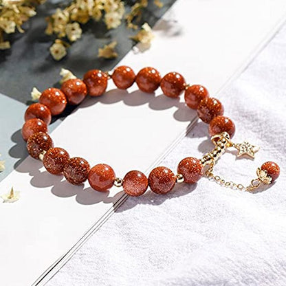 "Wealth and Lucky" - Sandstone Shiny Crystal Bracelet