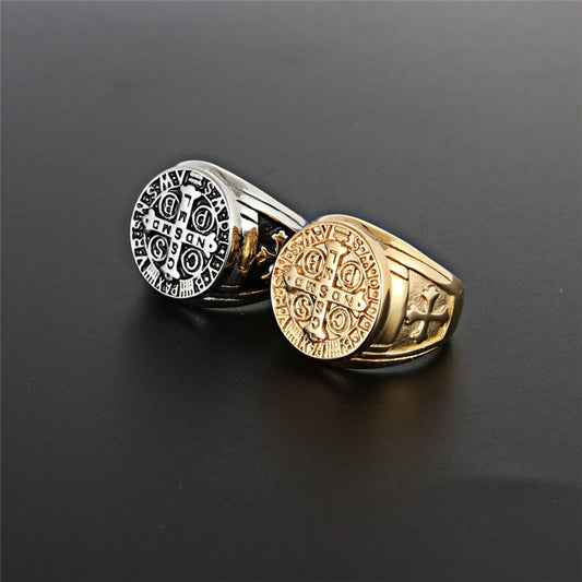 Retro Cross-shaped Punk Domineering Ring for Men