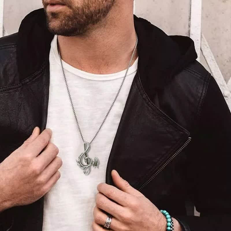 '' Always Be Yourself '' Men's Dragon Necklace