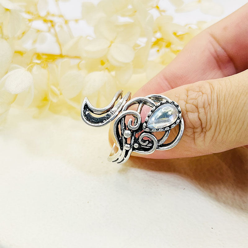 Moonstone Drop Shaped Witch Ring