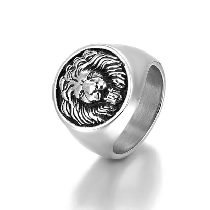 Men's Vintage Lion Head Stainless Steel Ring