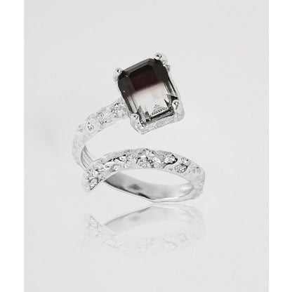 Graded Zircon Opening Irregular French Ring