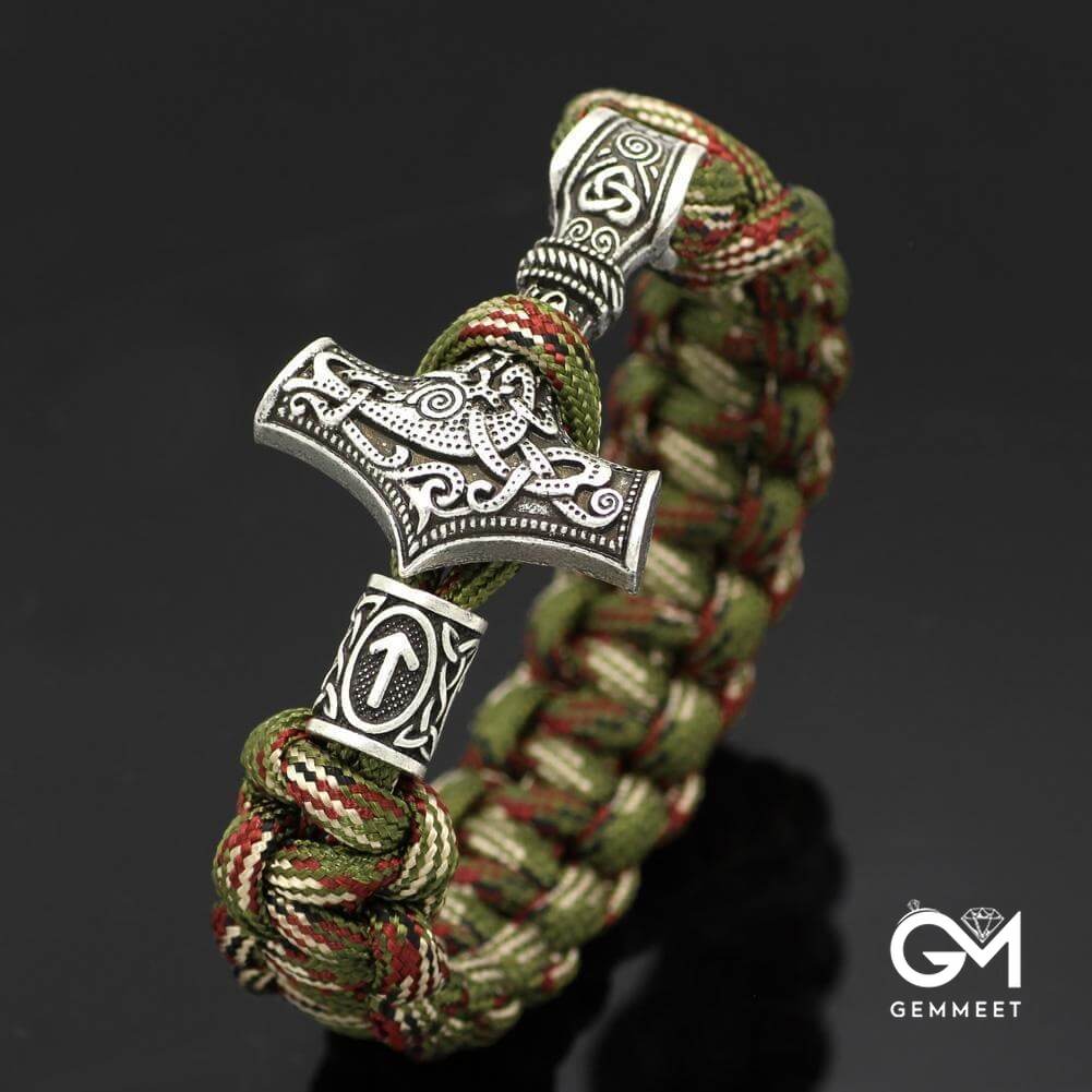 Military Style Mjolnir Paracord Bracelet